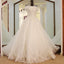 Popular Off the Shoulder Lace Applique Sequin Shining Lace up Back Wedding Dresses with Long Train,220012