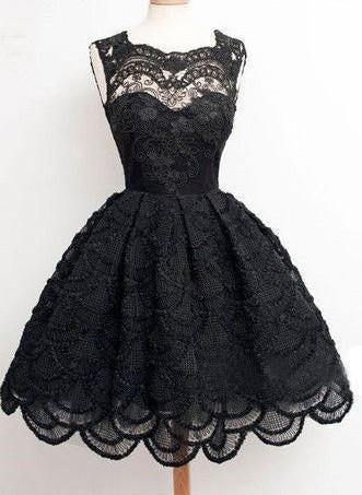 Black lace simple modest vintage freshman homecoming prom dresses, BD0 Dairy Bridal Black lace simple modest vintage freshman homecoming prom dresses, BD0 Dairy Bridal
