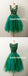 Forest Green A-Line Beaded Homecoming Dress, Tulle Sleeveless Applique Homecoming Dress, D1315