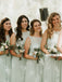 Honest Round Neckline A-Line Sleeveless Chiffon Bridesmaid Dress, FC1486