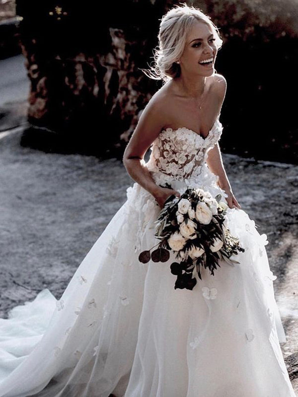 Inexpensive Sweetheart Chiffon A-line Backless Applique Wedding Dresse Dairy Bridal Inexpensive Sweetheart Chiffon A-line Backless Applique Wedding Dresse Dairy Bridal