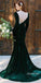 Long Sleeve Velvet V-neck Mermaid Backless Bridesmaid Dress, FC2049