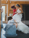 One Shoulder Chiffon Bridesmaid Dress, Backless Bridesmaid Dress, D217