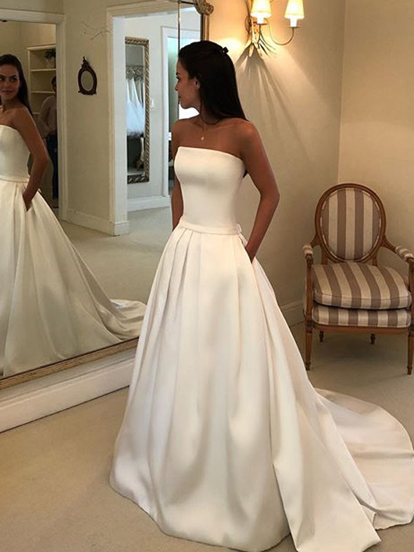 straight line dress BABEYOND Light Blue A-Line Retro Style Summer Day Dresses for Garden Party, Size 10 Exquisite milk satin A Strapless Satin Wedding Dress with