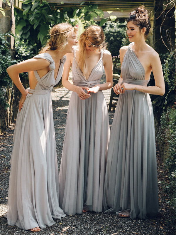 low cost bridesmaid dresses Low Cost Bridesmaid Dresses Grey Satin A Line High Low Short Bridesmaid  Dress PB162