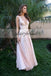 Sexy Deep V-Neck Prom Dress, Sleeveless Tulle Sequin V-Back Prom Dress, D256