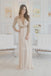 Beaded Party Dresses, Long Sleeve Prom Dress, Chiffon Prom Dress, See Through Prom Dress, D25