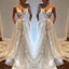 Long Wedding Dress, Lace Wedding Dress, Tulle Wedding Dress, Beach Wedding Dress, Spaghetti Strap Wedding Dress, Custom Made Wedding Dress, LB0266