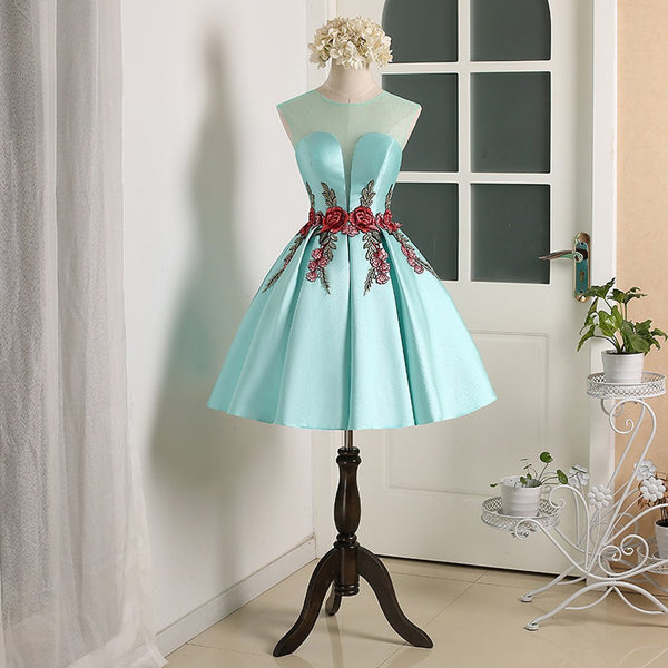 Women's Spaghetti Straps Homecoming Dresses For Teens V-Neck Short Prom Dresses