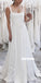 Charming A-line Square Neckline Lace Backless Wedding Dresses, FC2682