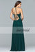 Deep V-Neck Chiffon Bridesmaid Dress, Backless Side-Split Bridesmaid Dress, D309