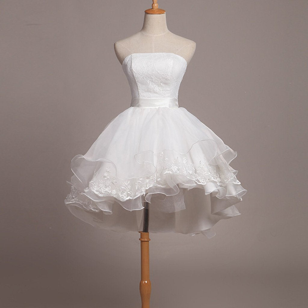 Short Homecoming Dress, Tulle Homecoming Dress, Sweet Heart Homecoming Dress, Lace Junior School Dress, Graduation Dress, White Homecoming Dress, LB0319