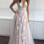 High Quality Lace Deep V Neck Backless Sexy Charming Affordable Long Wedding Dresses,220032