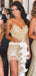 Sexy Mismatched Sequin Mermaid Bridesmaid Dress, Most Popular Slit Bridesmaid Dress, D325