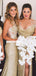 Sexy Mismatched Sequin Mermaid Bridesmaid Dress, Most Popular Slit Bridesmaid Dress, D325