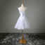 Short Bridesmaid Dress, Lace Bridesmaid Dress, Sleeveless Bridesmaid Dress, Tulle Bridesmaid Dress, V-Back Bridesmaid dress, Beading Wedding Party Dress, LB0346