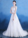 Long Wedding Dress, Hot Sale Wedding Dress, Lace Bridal Dress, A-Line Wedding Dress, Applique Wedding Dress, Tulle Wedding Dress, Sleeveless Wedding Dress, LB0361
