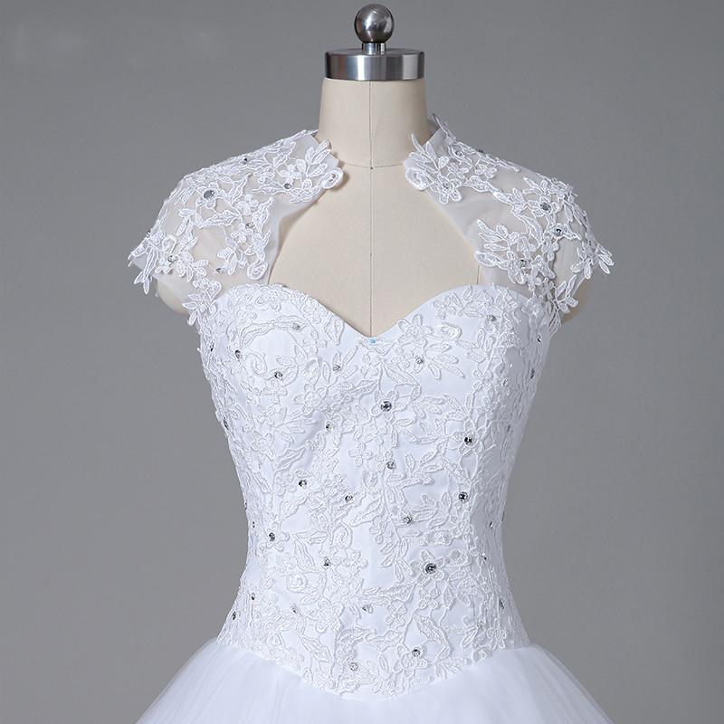Long Wedding Dress, Hot Sale Wedding Dress, Lace Bridal Dress, Cap Sle ...