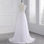 Long Wedding Dress, Chiffon Wedding Dress, Beach Bridal Dress, Cap Sleeve Wedding Dress, Lace Wedding Dress, Floor Length Wedding Dress, V-Back Wedding Dress, LB0391