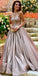 Long Elegant A-line Sweetheart Backless Sparkly Sleeveless Prom Dresses, FC3935