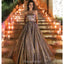 Long Elegant A-line Sweetheart Backless Sparkly Sleeveless Prom Dresses, FC3935