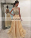 Chiffon Prom Dress, Beaded Sleeveless Prom Dress, Charming A-Line Prom Dress, D393