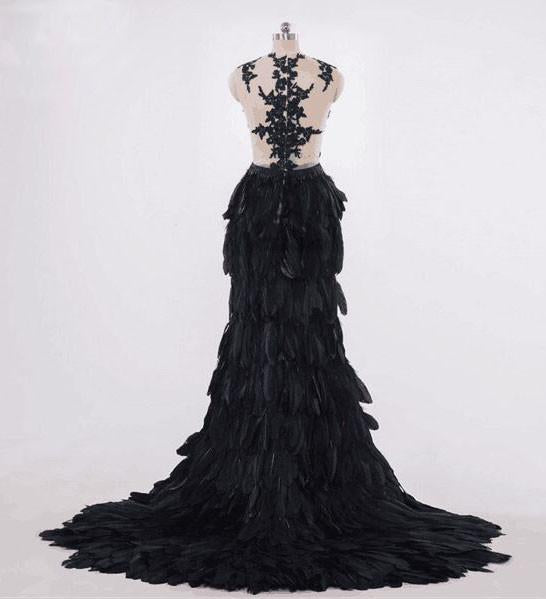 Black Mermaid Wedding dress,Feather Ruffles Organza Full Ruffles Bride Dairy Bridal Black Mermaid Wedding dress,Feather Ruffles Organza Full Ruffles Bride Dairy Bridal