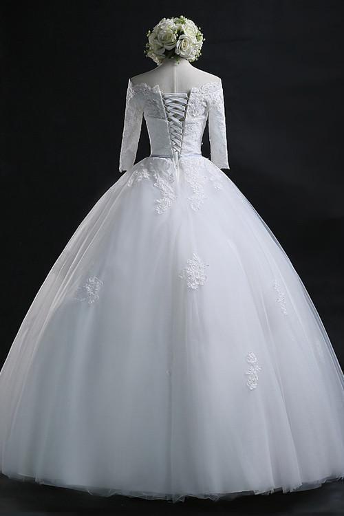 Long Wedding Dress, Off-Shoulder Wedding Dress, Tulle Bridal Dress, Ap Dairy Bridal Long Wedding Dress, Off-Shoulder Wedding Dress, Tulle Bridal Dress, Ap Dairy Bridal