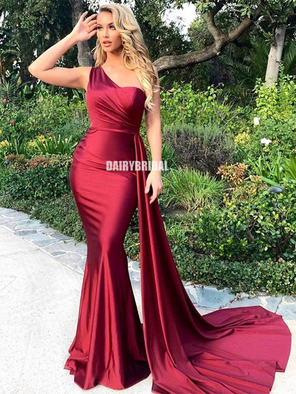 Sexy Mermaid Backless One Shoulder Prom Dresses, FC4299 Sexy Mermaid Backless One Shoulder Prom Dresses, FC4299
