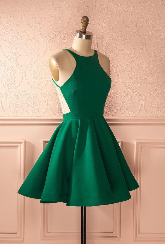 Short Homecoming Dress, Satin Homecoming Dress, Halter Homecoming Dres Dairy Bridal Short Homecoming Dress, Satin Homecoming Dress, Halter Homecoming Dres Dairy Bridal