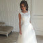 Long Wedding Dress, Tulle Wedding Dress, A-Line Bridal Dress, V-Back Wedding Dress, Elegant Wedding Dress, Sleeveless Wedding Dress, Lace Wedding Dress, LB0439