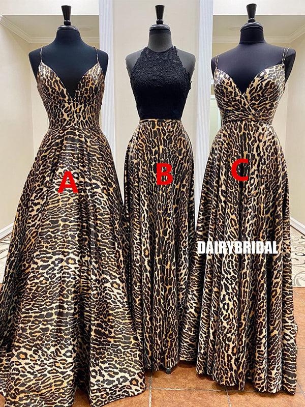 Different Styles A-line Backless Floor-length Gorgeous Leopard Print Prom Dresses, FC4426 Different Styles A-line Backless Floor-length Gorgeous Leopard Print Prom Dresses, FC4426