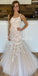 New Arrival Mermaid Lace Cross Back Sleeveless Long Prom Dresses, FC4431