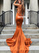 Sexy Deep V-neck Mermaid Backless Spaghetti Straps Prom Dresses, FC4443