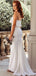 Gorgeous Mermaid Backless Straight Neckline Long Bridesmaid Dress, FC4487
