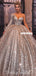 Gorgeous A-line One Shoulder Long Sleeve Sparkle Ball Gown Prom Dress, FC4510