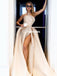 Sexy Backless Slit A-line Organza Stunning Prom Dress, FC4551