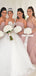 Straight Neckline Mermaid Sxey Backless Floor-Length Bridesmaid Dress, FC4557