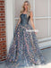 Stunning A-line Tulle Sweetheat Sparkle Sequin Prom Dress, FC4561
