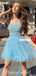 Sparkly A-line Backless Tulle Gorgeous Homecoming Dress, FC4614