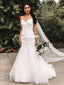 Newest Sweetheart Mermaid Tulle Backless Wedding Dresses, FC4648