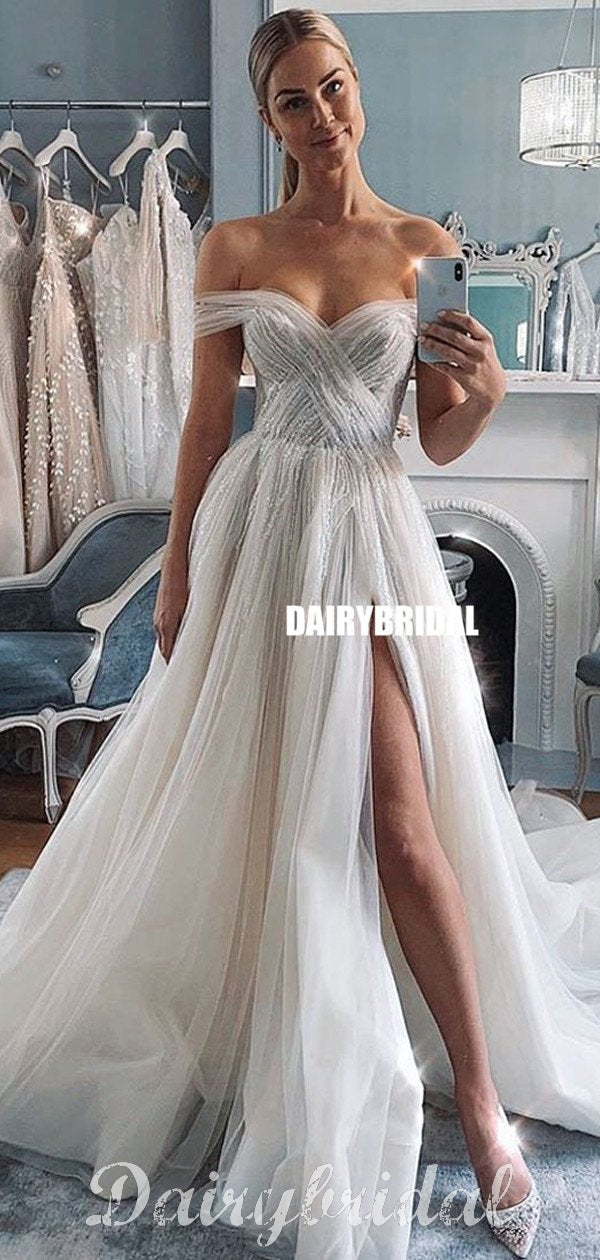 sexy off the shoulder wedding dress 30 Best Off-the-Shoulder Wedding Dresses