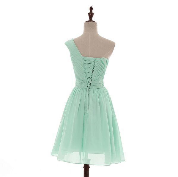 Mismatched Pleated Short Chiffon Bridesmaid Dress Mint Green 2017 Knee Dairy Bridal Mismatched Pleated Short Chiffon Bridesmaid Dress Mint Green 2017 Knee Dairy Bridal