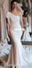 Simple Mermaid One-Shoulder Cheap Long Wedding Dresses, FC4722