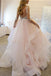 Long Wedding Dress, Organza Wedding Dress, A-Line Bridal Dress, Long Sleeve Wedding Dress, Floor-Length Wedding Dress, Lace Wedding Dress, Backless Wedding Dress, LB0473