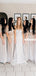 Charming A-line Velvet Half-sleeves V-neck Bridesmaid Dress, FC4756