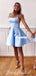 Gorgeous A-line Satin Spaghetti Straps Homecoming Dress, FC4846