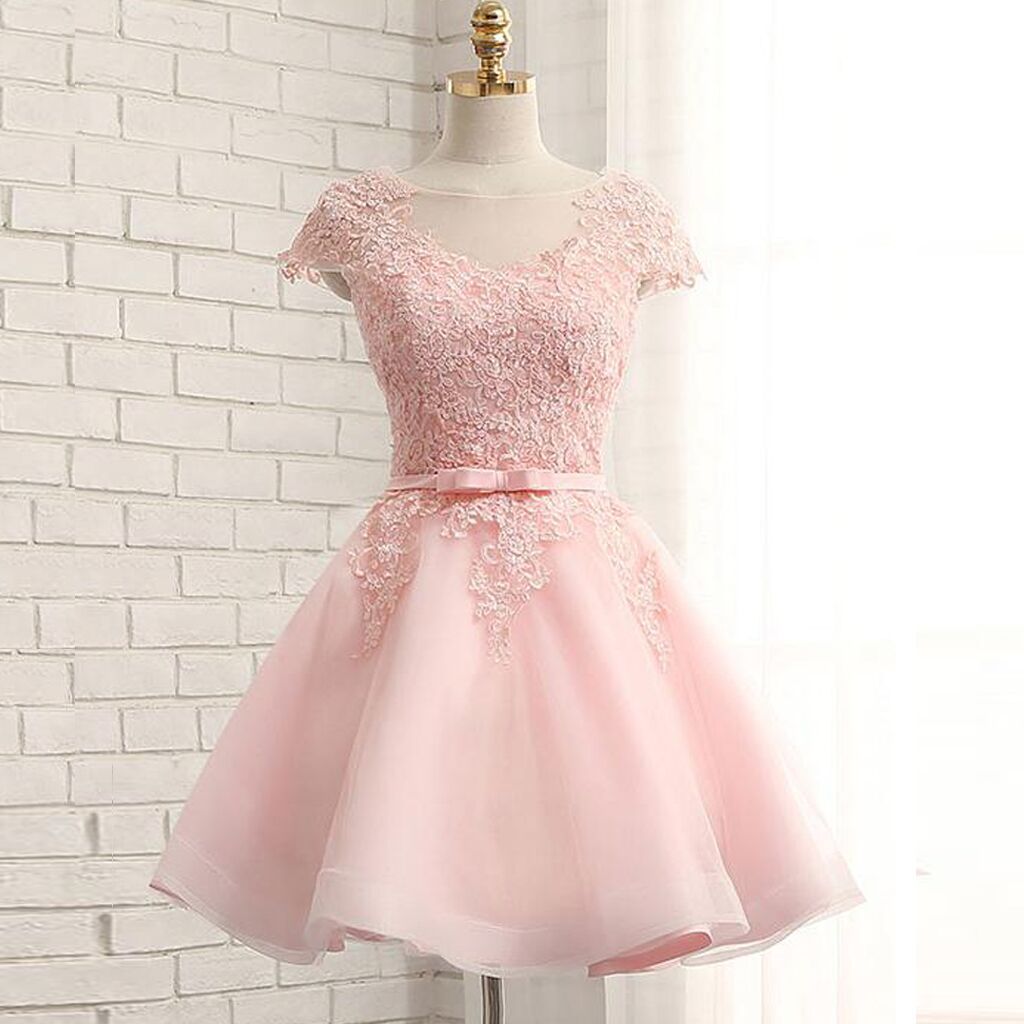 Short Homecoming Dress, Tulle Homecoming Dress, Cap Sleeve Homecoming Dairy Bridal Short Homecoming Dress, Tulle Homecoming Dress, Cap Sleeve Homecoming Dairy Bridal