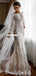 Stunning Mermaid Hoest Long Sleeves Floor-Length Lace Wedding Dress, FC4963