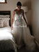 Gorgeous Lace Mermaid Cap Sleeves Backless Wedding Dress with a Detachable Train, FC5062